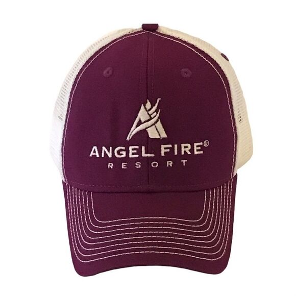 Ouray Angel Fire Resort Maroon Trucker Hat - Picture 1 of 12
